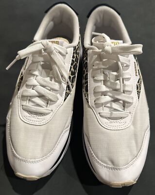 PUMA Womens Cruise Rider Wild Leopard Sneakers Shoes Casual - White Size 8