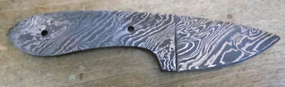 MARKENLOS DAMAST Messer Drop-point Klinge Rohling für Messermacher 24