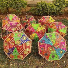 10 PC Wholesale Lot Indian Decorative Umbrella Traditional Wedding Sun Parasol