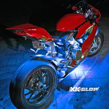 XKGLOW Multi-color Motorcycle LED Accent Light Kit w/Remote Key Fob