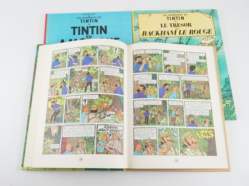Lot de 3 Tintin et les Picaros C1 1976 Rackham le rouge et Amérique C6 1982 - Imagen 6 de 22