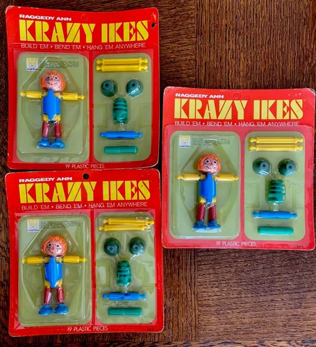 Krazy Ikes Raggedy Ann Sealed In Original Box Whitman Made Hong Kong - Vintage