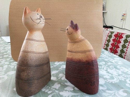2 Gilde Deko Figuren Katzen Paar ,Breite 21 cm , Höhe 23 cm , Topzustand - Bild 3 von 7