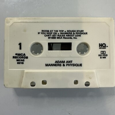 Adam Ant Manners & Physique (Cassette) Tape Only