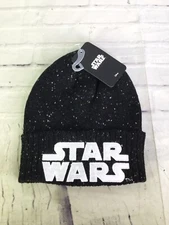 Disney Star Wars Embroidered Logo Speckle Knit Cuff Beanie Hat Cap Adult OSFM