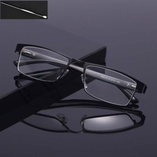 Men Frame Metal Reading Glasses PC Flexible Reader 1.0 1.5 2.0 2.5 3.0 3.5 4.0X