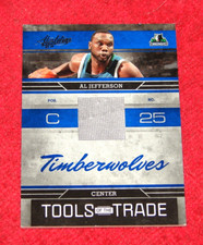 AL JEFFERSON TIMBERWOLVES 2009-10 ABSOLUTE TOOLS OF THE TRADE BLUE JERSEY MN529