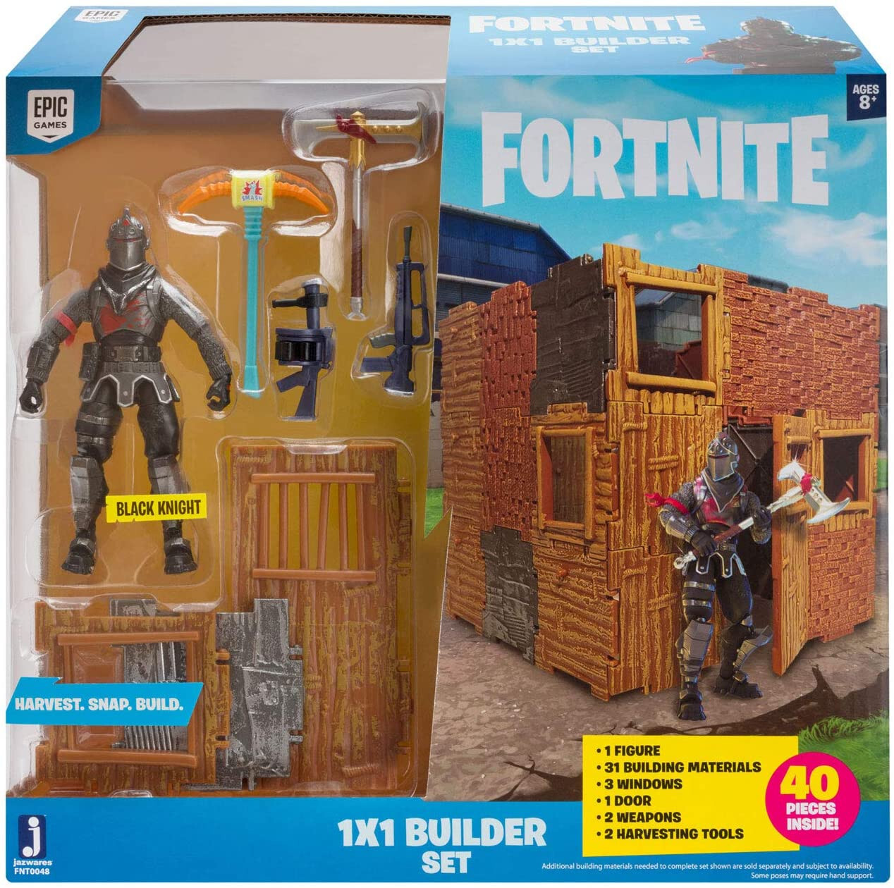 Kit de Construction Fortnite 1x1 cadeau idéal d'anniversaire figurine Black Knight Jazwares 40 psc