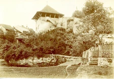 L.Courvoisier-Haas, Switzerland, castle vintage albumen print albumen print  