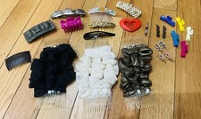 Vintage WOMEN'S HAIR ACCESSORY LOT With Case