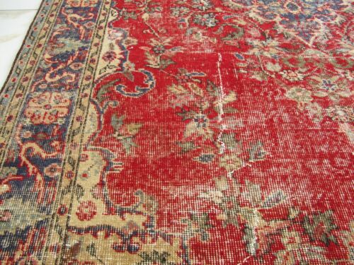 6X9 Oriental Rug,Hand Knotted Floral Rug,Blue Wool Rug,Traditional Vintage Rug - Picture 15 of 20