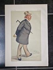 Original Antique Vanity Fair Print: "A Perserving Politician" 24/11/1883