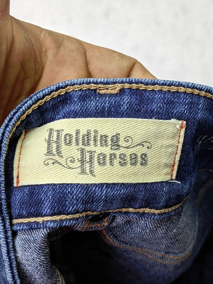 Держа лошадей короткие женщин 29 8 синий Jean шорты срезы средний подъем - Изображение 4 из 4