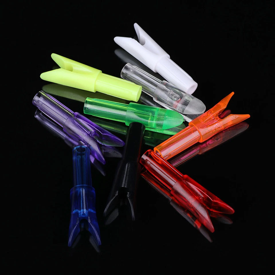 50x Archery Arrow Nock Insert Arrow Tail .244inch Fast Shooting Arrow Shaft DIY - Image 4 of 4