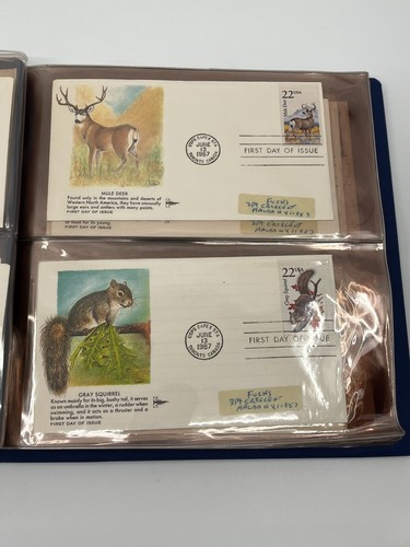 1987 North American Wildlife First Date Of Issue Stamp Book Collection 50 stamps - Picture 5 of 24