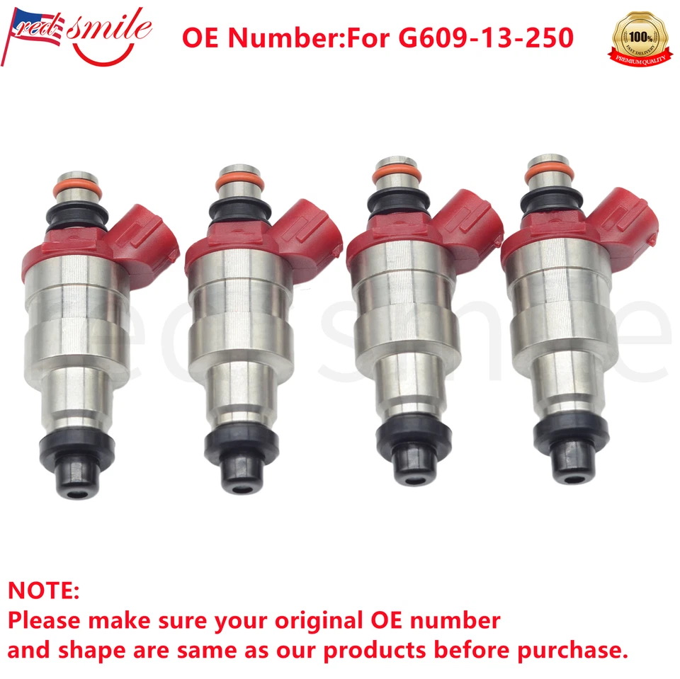 4X Inyector de combustible para Mazda B2600 MPV alta impedancia flujo coincidente G609-13-250 EE. UU. Foto 2 de 4