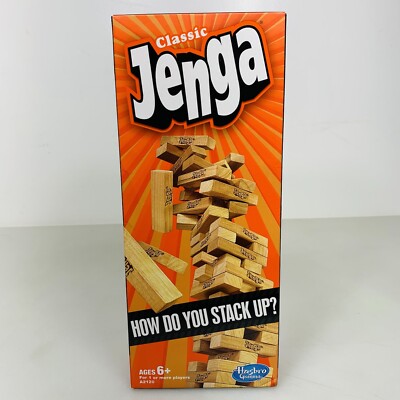 Jenga Game Genuine Hardwood , Hasbro Classic 2012 Sealed