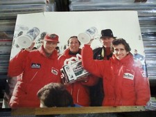 original press photo anni 80 NIKI LAUDA & ALAIN PROST giubbotto MC LAREN