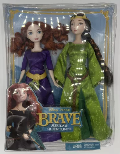Merida & Queen Elinor Doll Set 2011 Disney Pixar Brave Mattel New In Box
