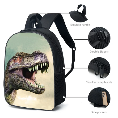 Kids Schoolbag 3D Cartoon Dinosaur Boys Backpack Dinosaur Backpack Schoolbag US - Bild 24 von 45