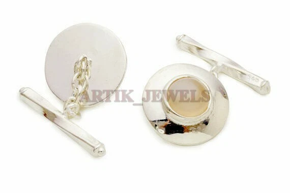 Gemma Di Pietra Lunare Naturale Con Gemelli In Argento Sterling 925 #2351 - Immagine 2 di 4