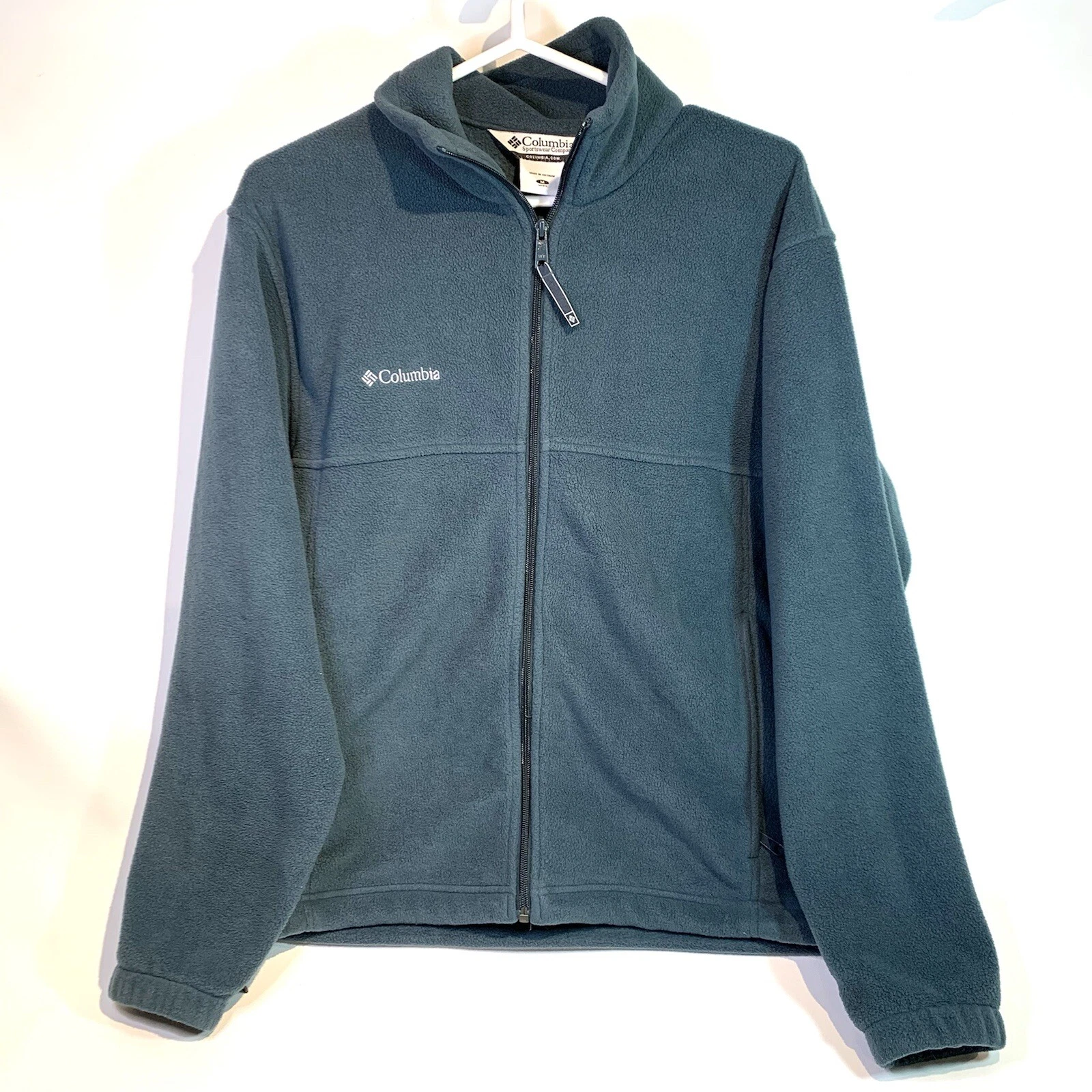 Columbia Full Zip Fleece Mens Size Large Blue