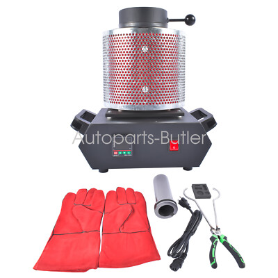 Gold Melting Furnace 110V Max Temp 1100°C/2012°F for Smelting Aluminum