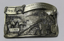 Vintage 1983 Commemorative "AMERICAN AGRICULTURE" Pewter Belt Buckle, 1133/5000