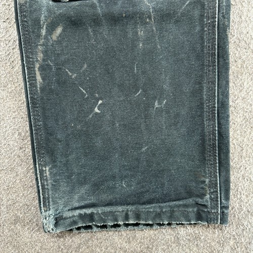 VINTAGE Carhartt Pants Men 32x32 Black Carpenter Workwear Canvas Double Knee USA - Picture 8 of 21