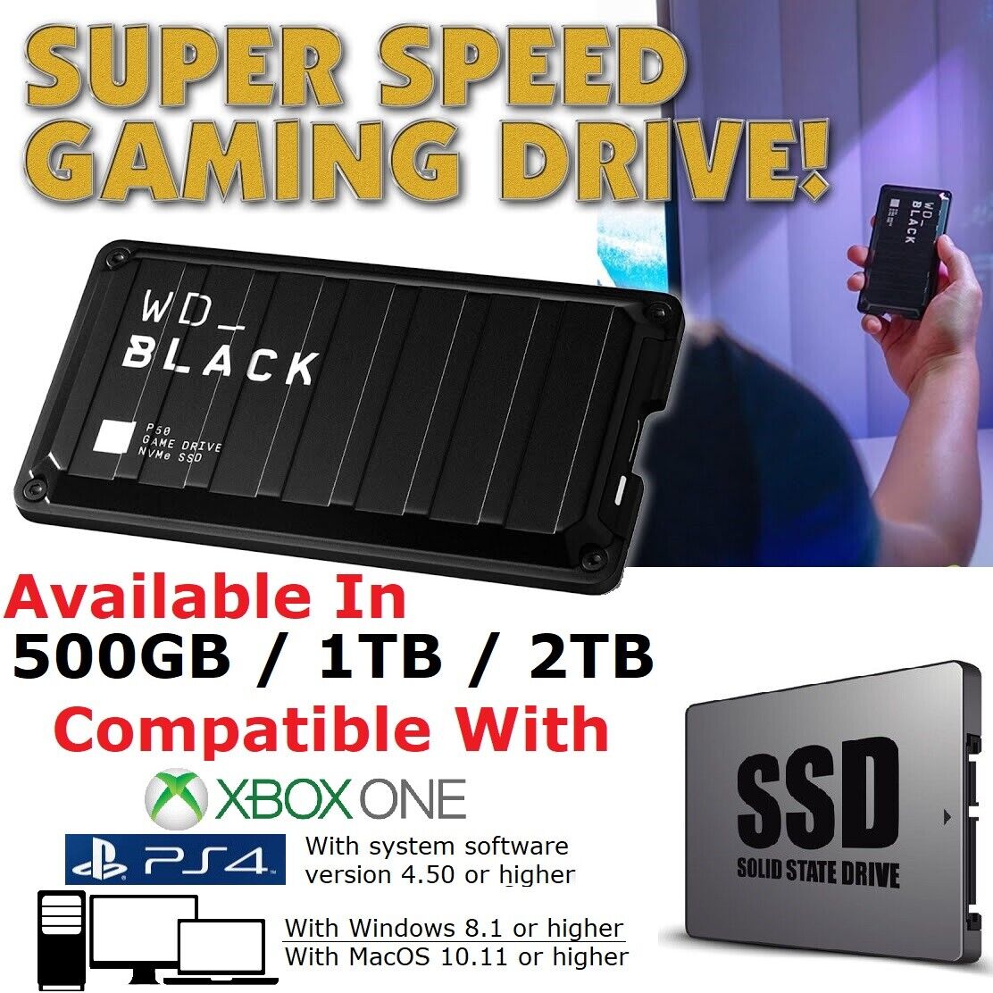 SSD for Gaming, Fast PC Gaming Storage Drives