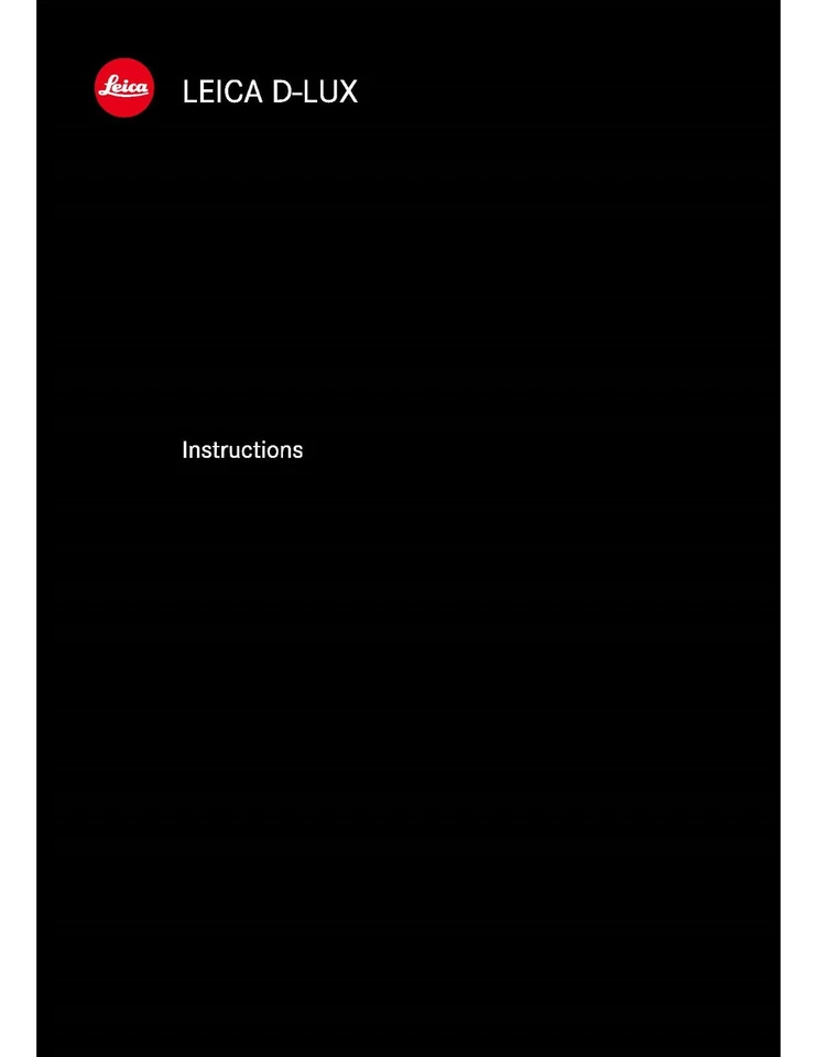Leica D-LUX (TIPO 109) manuale di istruzioni stampato fotocamera manuale utente A5 302 PAGINE