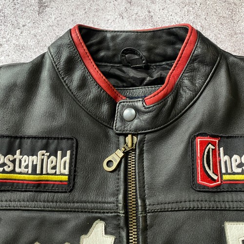 Vintage Chesterfield Men’s Leather Biker Full Zip Jacket Size M - Picture 12 of 24