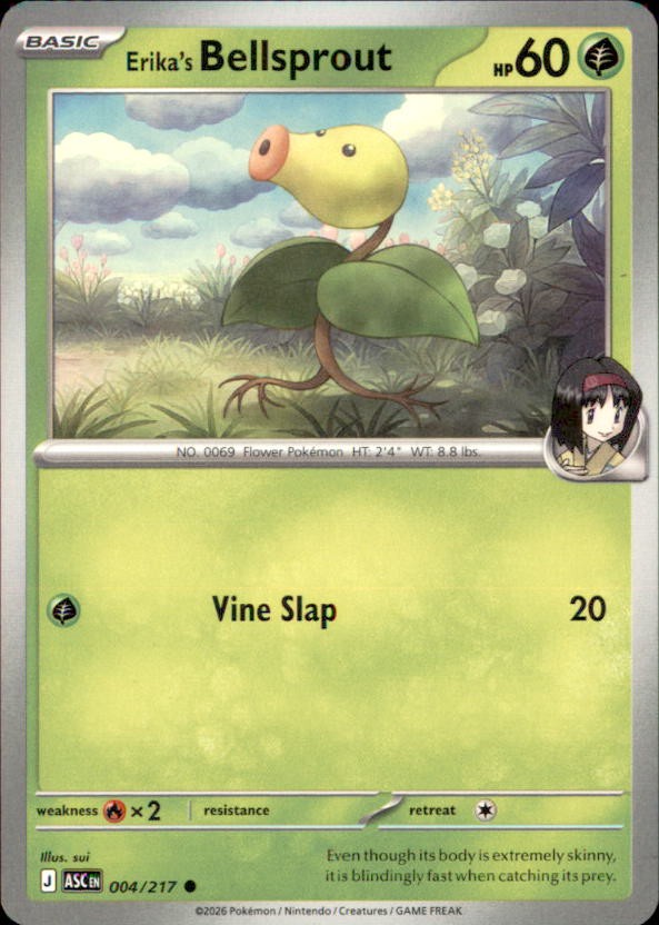 Pokemon Erika's Bellsprout 4/217 Ascended Heroes Non-Holo 3 Card Lot