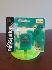 Authentic Sony PlayStation 1 PS1 Memory Card Clear Emerald Green
