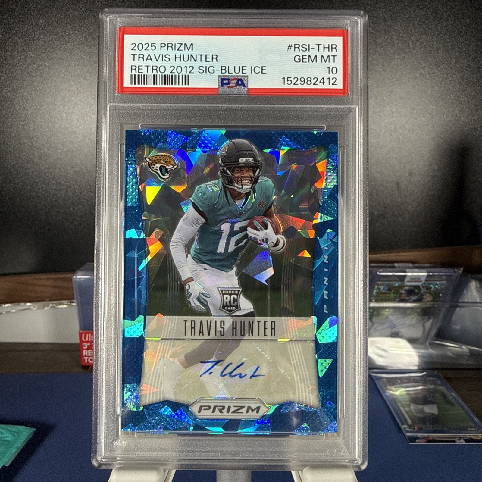 Travis Hunter Panini Prizm Draft Picks Hype #2 Blue Ice