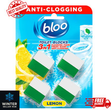 New Bloo Toilet Blocks, Pack of 4, Toilet Limescale Remover Cistern Block,