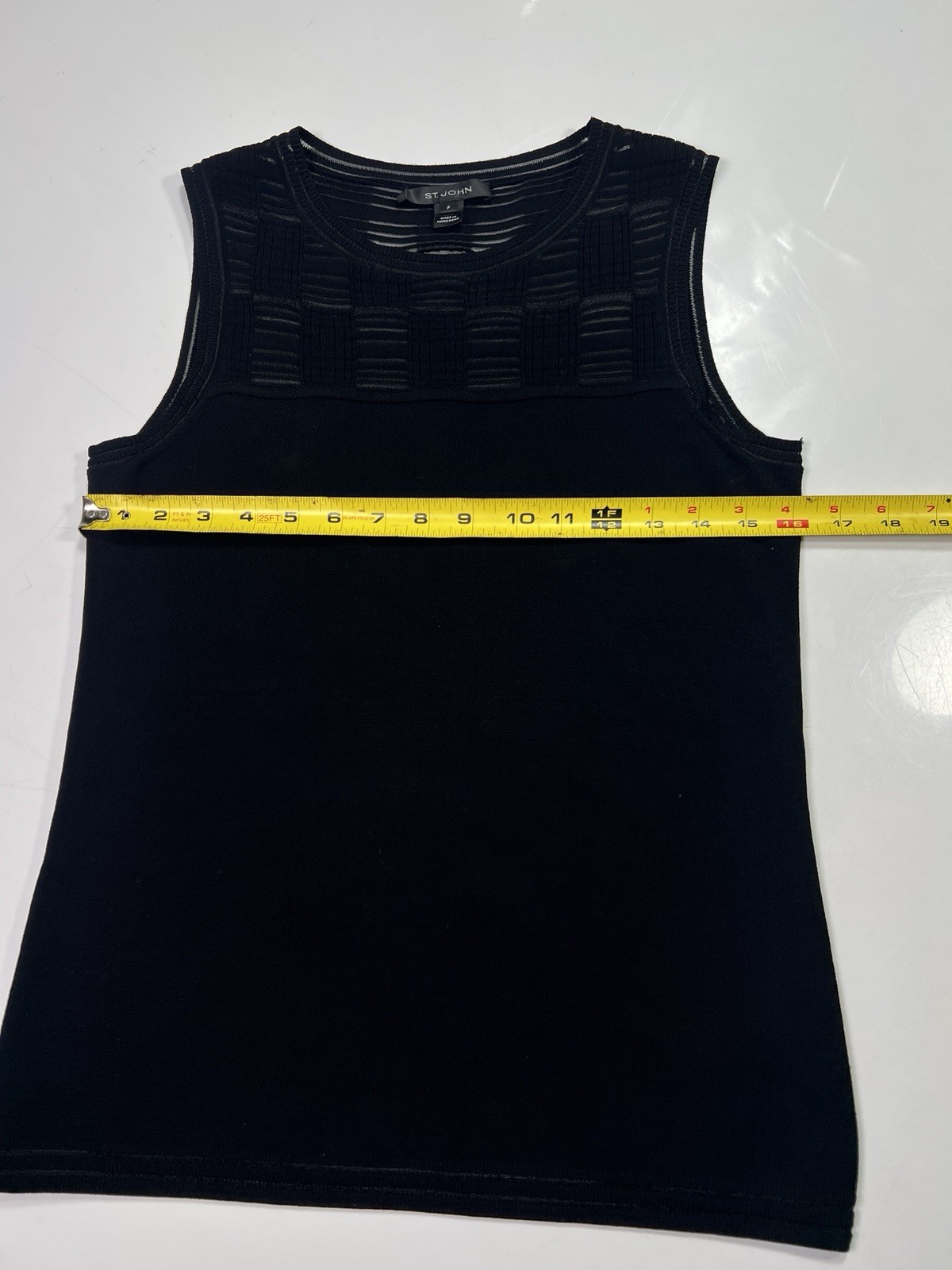 St John Couture Black Upper Solid Top Size P - image 8