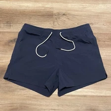 OAS Navy Blue Swim Trunk Hybrid Shorts Men's medium Drawstring Resort Wear