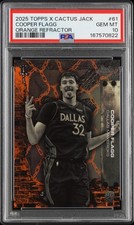 2025 TOPPS CHROME X CACTUS JACK ORANGE REFRACTOR #61 COOPER FLAGG RC /25 PSA 10