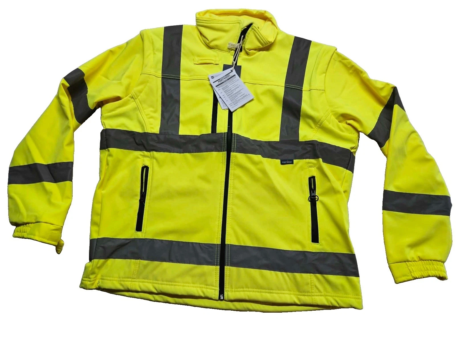 Portwest US428 Hi-Vis Reflective Softshell Waterproof Safety Work Jacket ANSI XL image 1