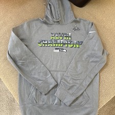 Nike Seattle Seahawks Thermafit Hoodie Size S Super Bowl XLVIII Champs Unisex