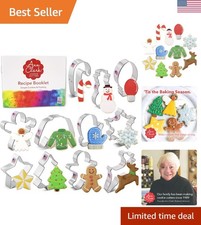 Handcrafted 11-Pc Christmas Cookie Cutter Set - Made in USA from Steel