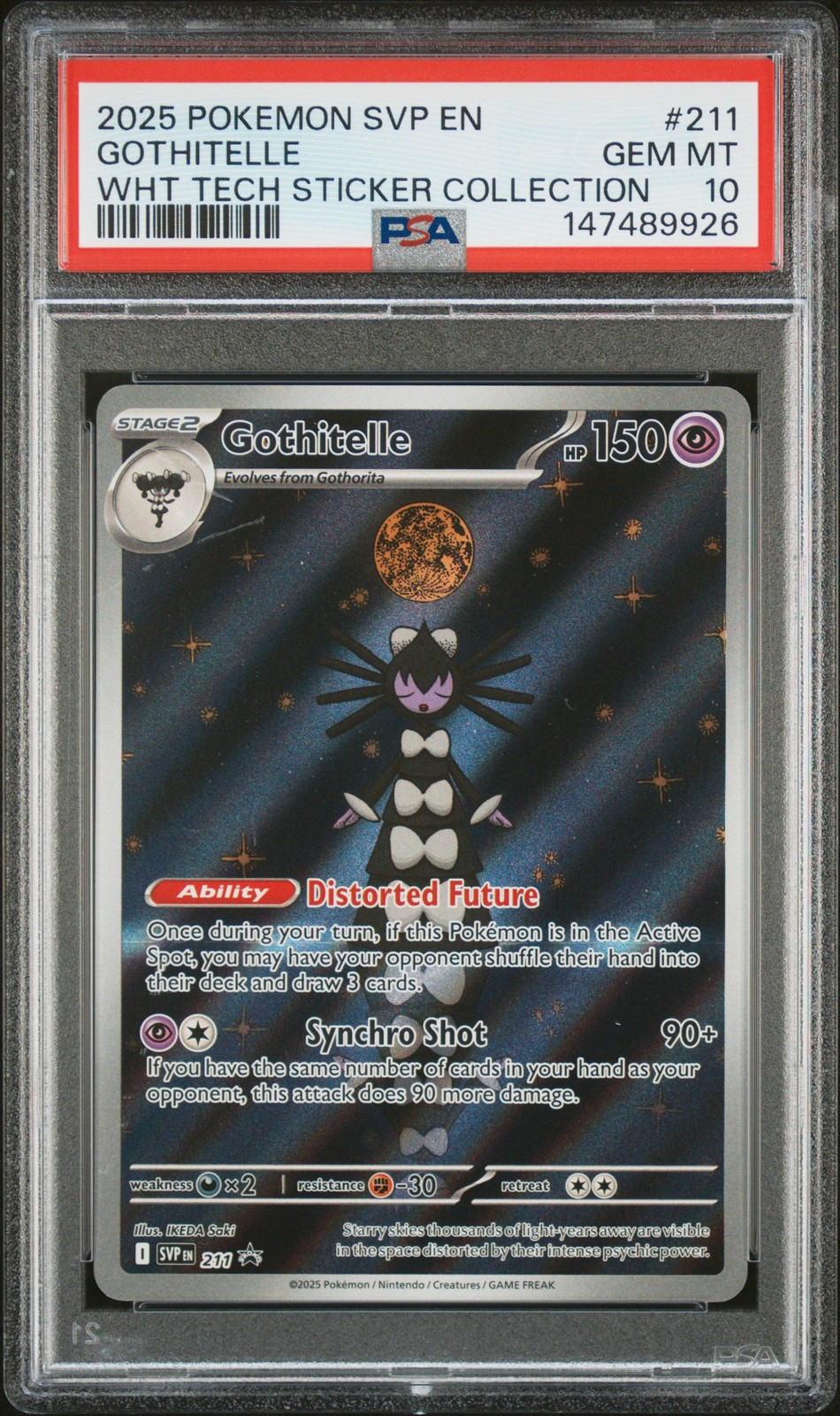 2025 POKEMON SVP EN-SV BLACK STAR PROMO #211 GOTHITELLE PSA 10