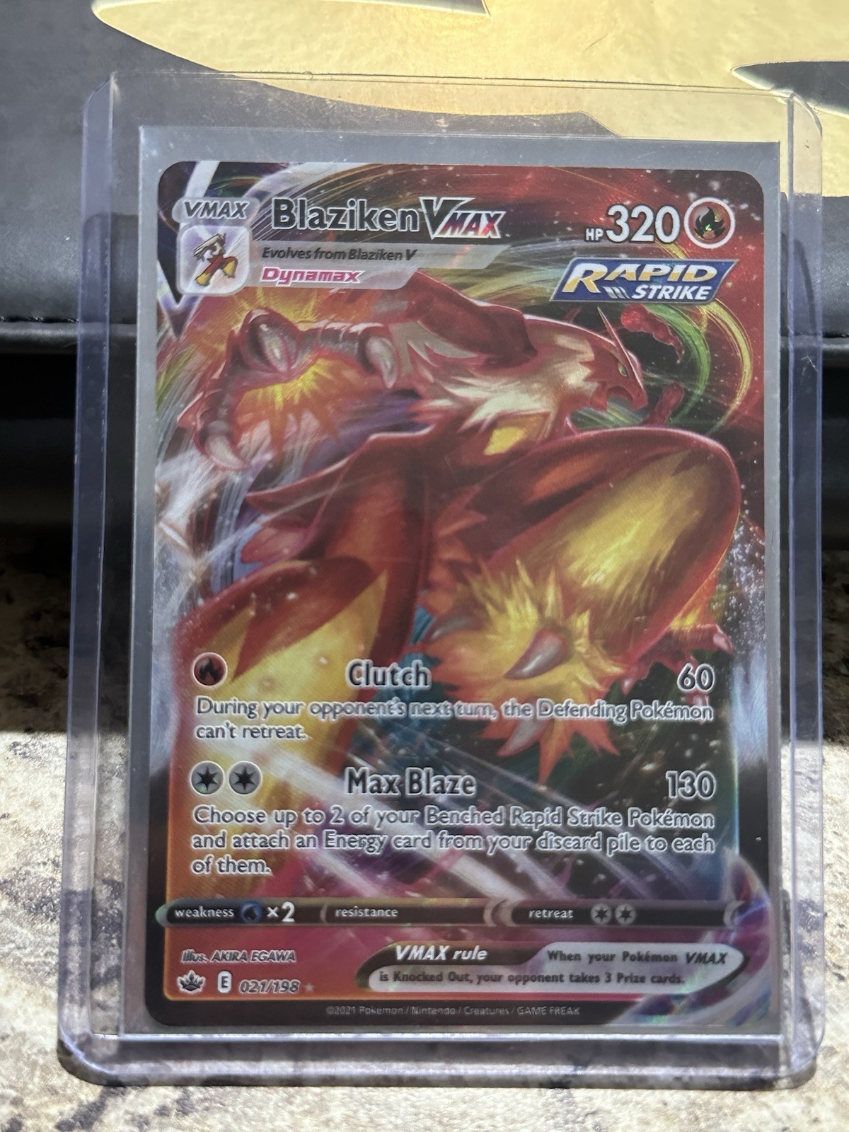 Blaziken VMAX 21/198 Full Art Sword & Shield Chilling Reign Pokémon TCG NM/LP