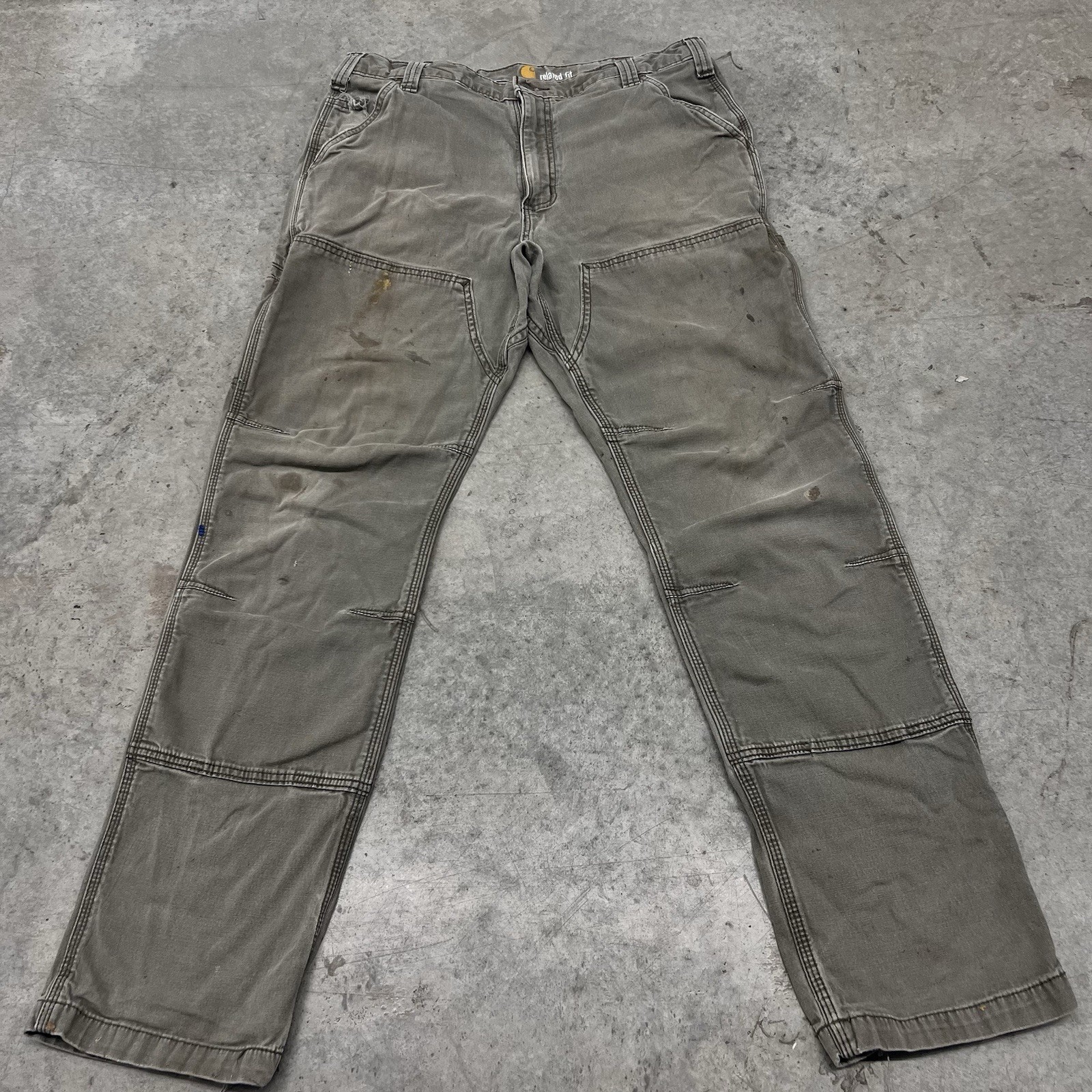 Carhartt Men's Relaxed Fit Double Knee Work Pants 34x34 Green