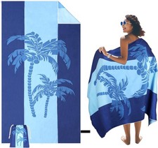 Toalla de playa grande 71" x 39" de gran tamaño ligera compacta toalla de arena de secado rápido