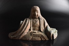 S9174: XF Japanese Copper Woman STATUE sculpture Ornament Figurines Okimono