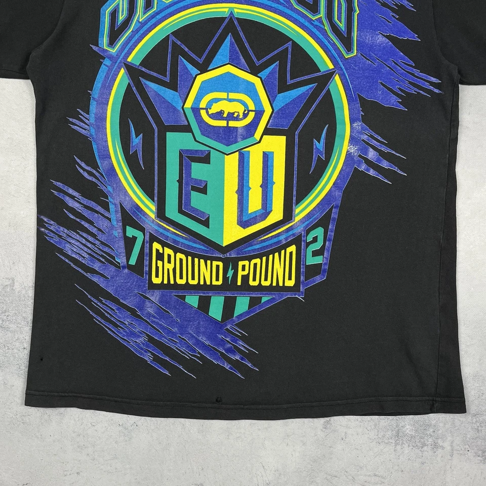 Hombres Ecko Unltd Brazilian Jiu Jitsu MMA Y2K Crazy Faded T Shirt Negro Tall... - Imagen 4 de 4