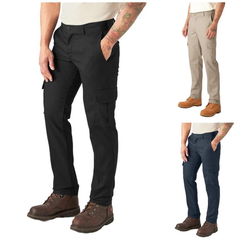 Dickies Men's Pants Straight Leg Flex Fabric Pocket Slim Fit Cargo Pants A875E