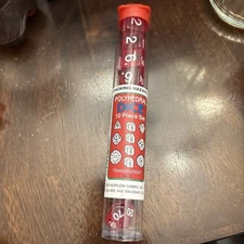 Koplow D10 Transparent Red Polyhedral Dice Tube Of 10